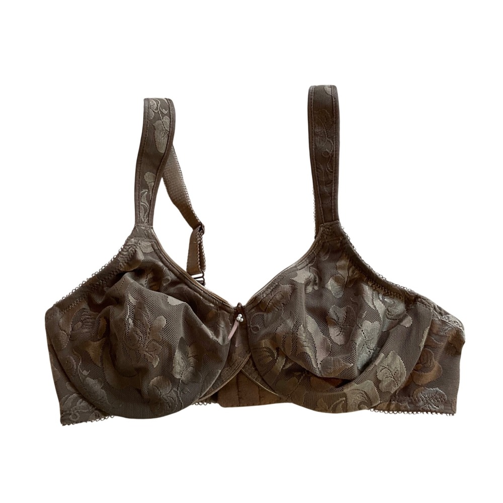 Wacoal Awareness Underwire Bra Womens 34C Brown Floral Lace